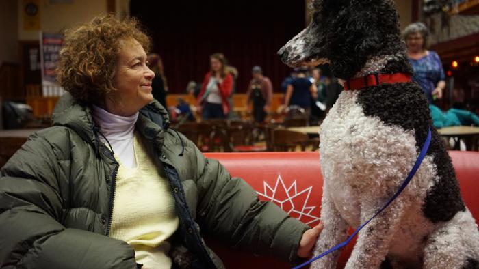 Spectacle de chiens chez Ghertie's.